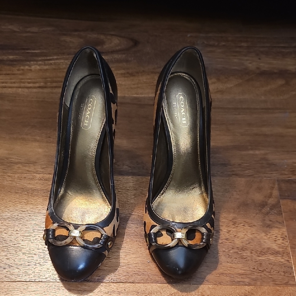 Coach Women's Black and Brown Heels